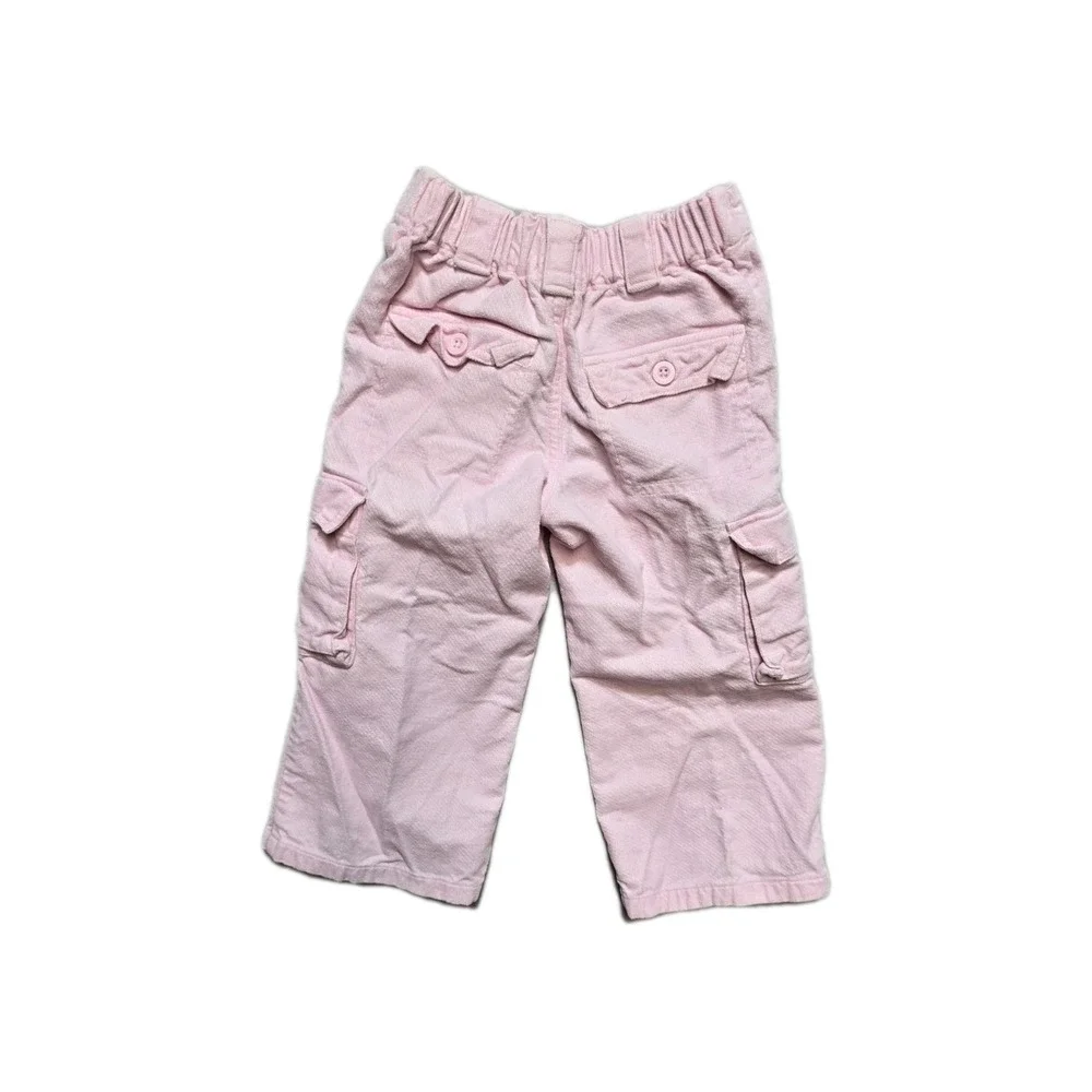 Vintage Carter's Girls Cargo Pants Wide Leg 3 T‎ Pink